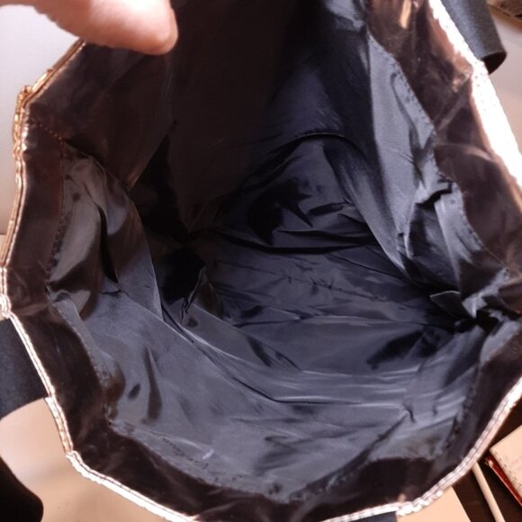 Victorias Secret Limited Edition Rose Gold Puffer Tote Bag Quilted Metallic VS - Picture 9 of 13